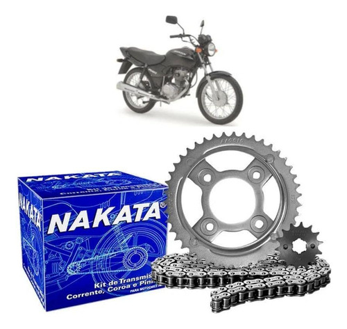 Kit Relação Transmissão Nakata Cg 125 Fan Es/ks 2005-2008