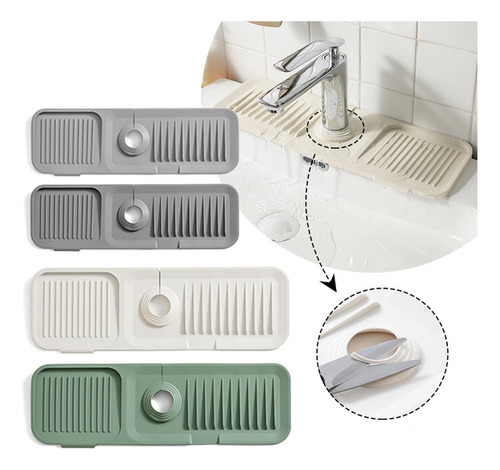 2 Almohadillas Absorbentes Para Grifo, Lavables, Para Beige