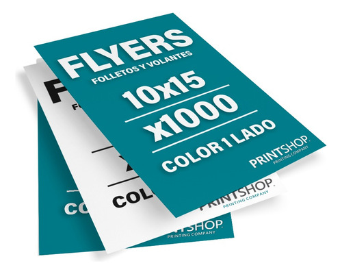 Folletos Flyers Volantes Printshop Color 1 Lado 10x15 X1000