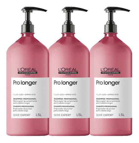 Kit Shampoo L'oreal Se Pro Longer - 1,5 L (3und)