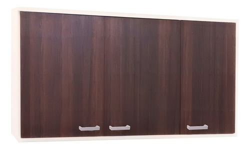 Alacena Platinum 1,40 Mts 3 Puertas Estante Bco Tabaco Beiro Color Blanco Con Tabaco