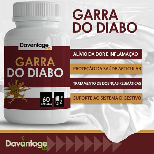 Kit 2x Potes Garra Do Diabo 500mg 120 Cápsulas O Verdadeiro