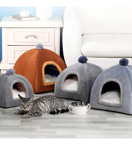 Para Cama Para Gatos De Interior, Camas Para Perros, Gris S