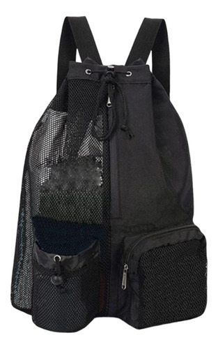 Mochila De Malla Mochila Equipos Deportivos Bolsas Negro