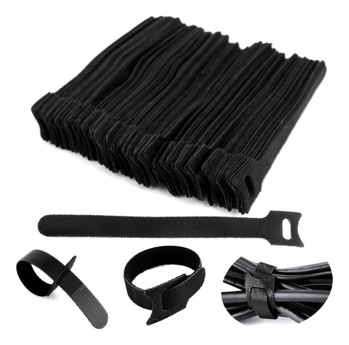 100pcs 15cm Cinta Autoadhesiva Magic Cable Tie Nylon Arnés