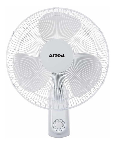 Ventilador Pared 40cm 3 Velocidades Habitación Hogar Airon Color de la estructura Blanco Color de las aspas Blanco Diámetro 59 cm Material de las aspas Plástico