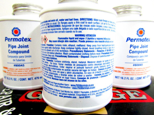 Imagen 4 de 4 de Permatex Negro Compuesto Para Union De Tuberias 479ml
