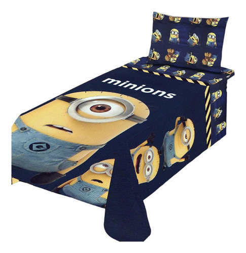 Juego Sábanas 1 Plaza Polar Minions Infantil Oficial