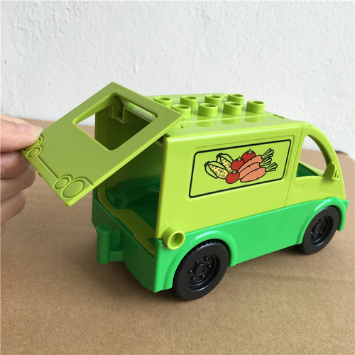 Juego De Bloques Dump Truck, Camión De Bomberos, Autobús Y B