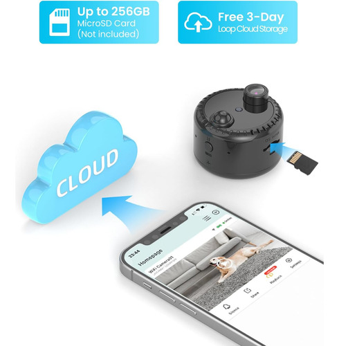 Vidcastive Mini Spy Câmera Escondida 4k Wifi Wifi Pequena Na
