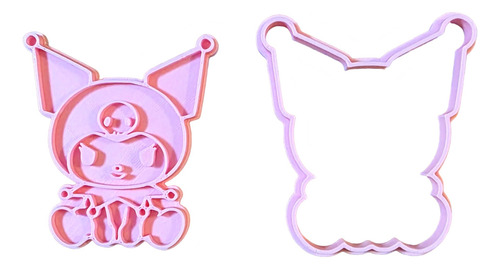 Cortantes Con Sello Kitty Sanrio Kuromi Galletitas Setx6u Rosa