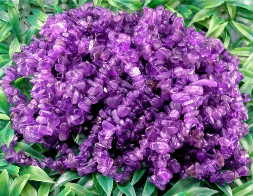 Pedra Ametista Natural Furada Cascalho Artesanato Bijuteria