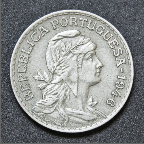 Moeda 1 Escudo 1946 Portugal Rara Assim Quase Soberba (Usado)