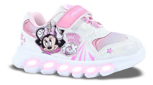 Zapatillas Con Luces Led Minnie Mouse Disney Footy Min0309