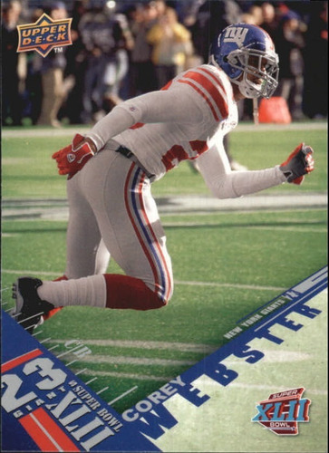 2008 Giants Upper Deck Super Bowl Xlii #5 Corey Webster 