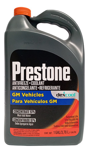 Anticongelante Prestone Naranja Concentrado (3.78l) Dexcool