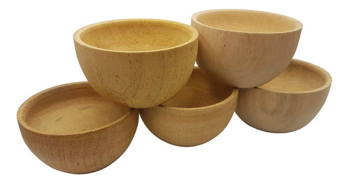 Cazuela Cuenco Dip Picada Salsas De Madera 12cm Para Pintar