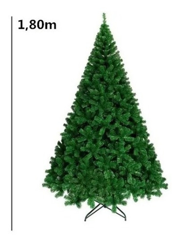 Árvore De Natal Full 1,80 Metros 834 Galhos Pinheiro Luxo Cor Verde - A0718H