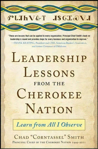 Leadership Lessons From The Cherokee Nation: Learn From All I Observe, De Chad  Corntassel  Smith. Editorial Mcgraw-hill Education - Europe, Tapa Dura En Inglés