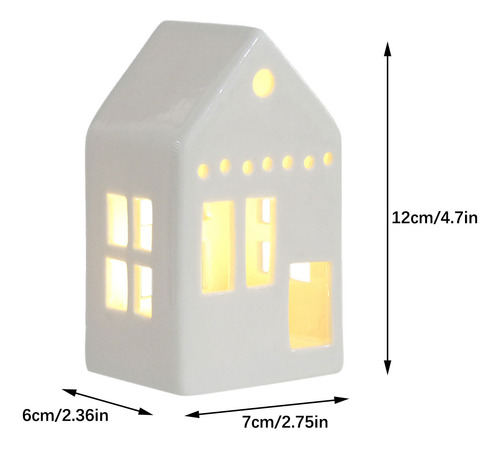 Figura De Mesa En Miniatura Con Forma De Pueblo De Porcelana
