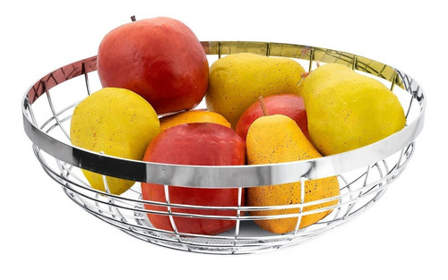 Imagen 4 de 5 de Frutera Moderna Cromada Diseño Europeo Model Grande Fruteras