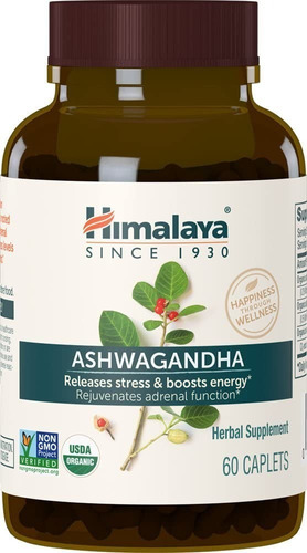 Ashwagandha Organicos Natural Suplemento 60 Capsulas