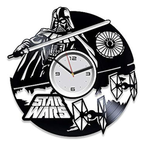 Kovides Darth Vader - Reloj De Pared De Vinilo Con Diseño De