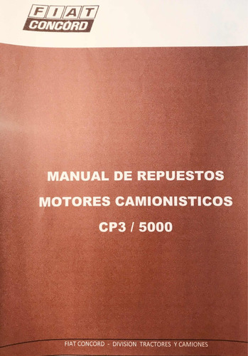 Manual De Repuestos Motor Fiat Cp3/5000