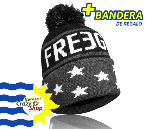 Gorro Lana Freegun Francia Original Fp Premium + Bandera Uy