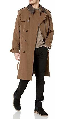 London Fog - Gabardina Icónica Para Hombre, Caqui Británico,