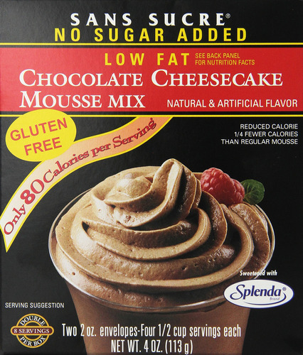 Sans Sucre Chocolate Cheesecake Mousse Mix  sin Gluten