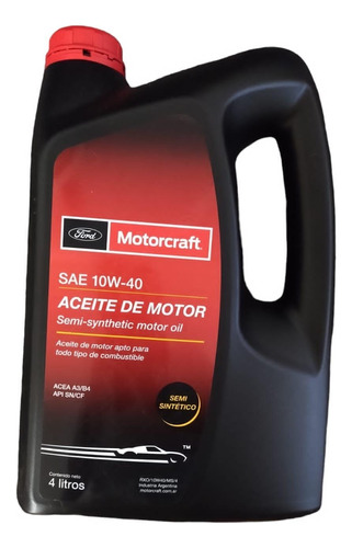 Aceite De Motor 10w40 X 4 Lts Motorcraft- Ford
