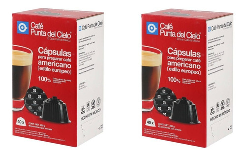 80 Cápsulas De Café Punta Del Cielo Dolce Gusto Americano