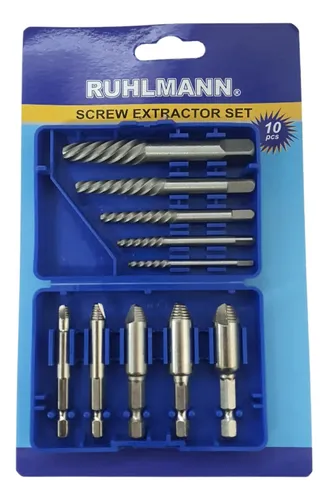 Set Juego 5 Extractor Tornillos Y 5 Macho Roscar Ruhlmann