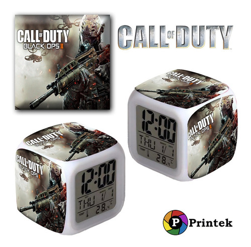 Reloj Despertador Iluminado Call Of Duty - Varios Diseños
