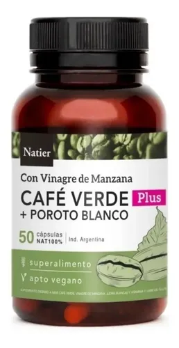 Café Verde Plus C/ Vinagre De Manzana X 50 Capsulas Natier