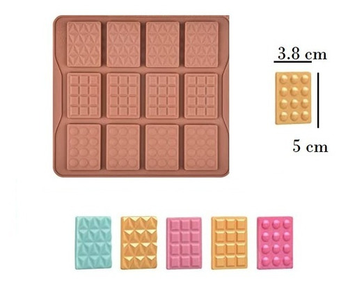 Molde De Silicon Minis Barra De Chocolate Bombones