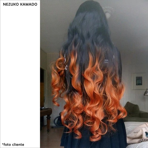 Cosplay Nezuko Kamado 9 Peças Com Peruca - Demon Slayer