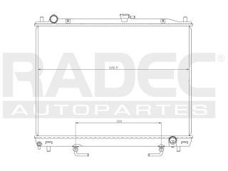 Radiador Mitsubishi Lancer 2003-2004 L4 2.4 Lts Automatico