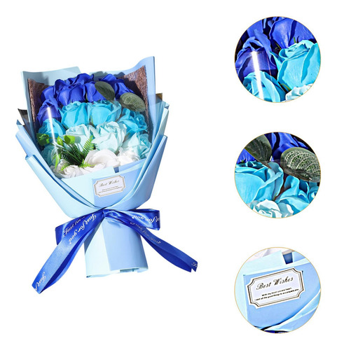 Jabón Rose Centres De Mesa De Flores Artificiales Azul