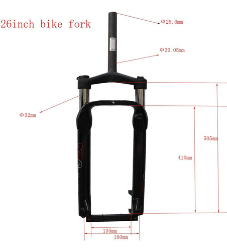 Horquilla Bicicleta De Montaña Mtb De 26 Pulgadas, Hor...