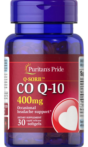 Coenzima Q10 400mg Americana Pura Original Coq10 Sin Gluten