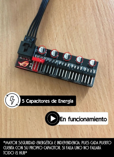 Hub Fan 3 Y 4 Pines Pwm Splitter Divisor (universal)