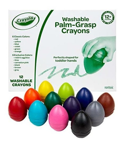 Set 12 Crayones En Forma De Huevo Crayola Colores Variados