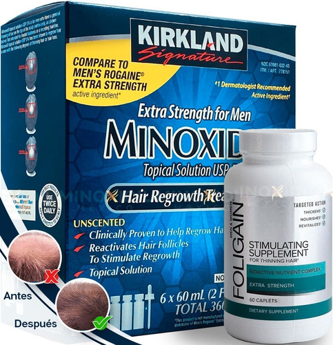 Imagen 1 de 6 de Pack Regeneración Capilar | Minoxidil 5% + Vitaminas Premium