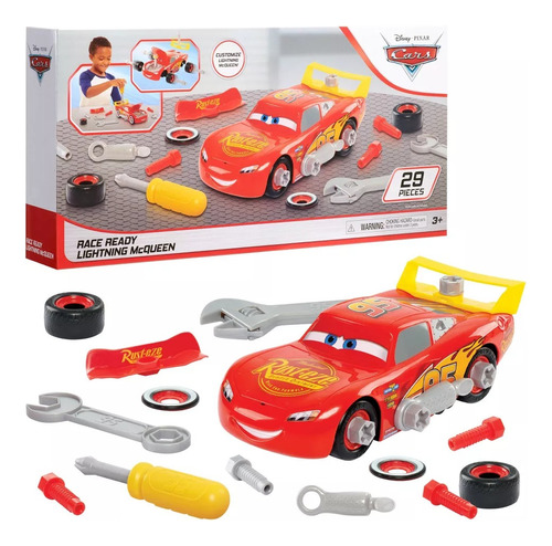 Disney Cars Rayo Mcqueen Armable Construye Race Ready 