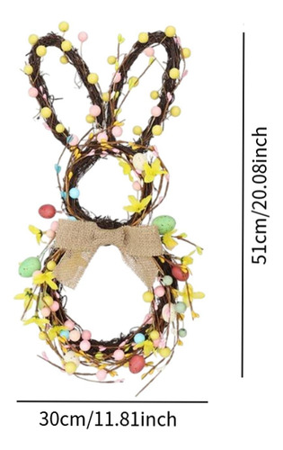 Guirnalda De Pascua Decorativa Para Porche, Con Huevos