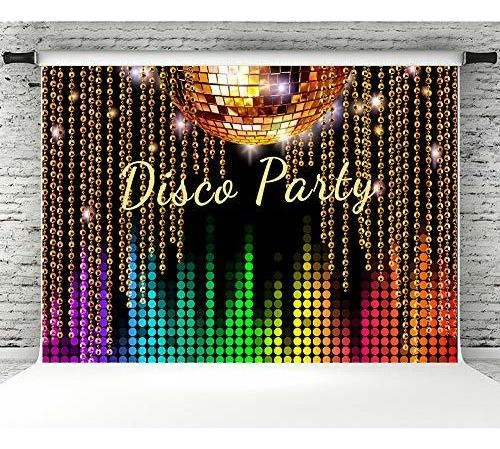 Vintage 70s 80s 90s Disco Party Backdrop Let's Glow Vts9o
