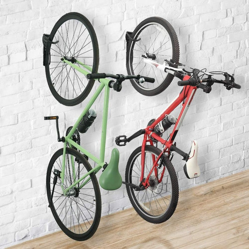 Hirola 2 Portabicicletas De Pared Para Garaje Rack 25x9.66cm Color Negro