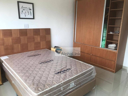 Imagem 2 de 11 de Flat Com 1 Dormitório À Venda, 55 M² Por R$ 350.000,00 - Alphaville - Barueri/sp - Fl0027